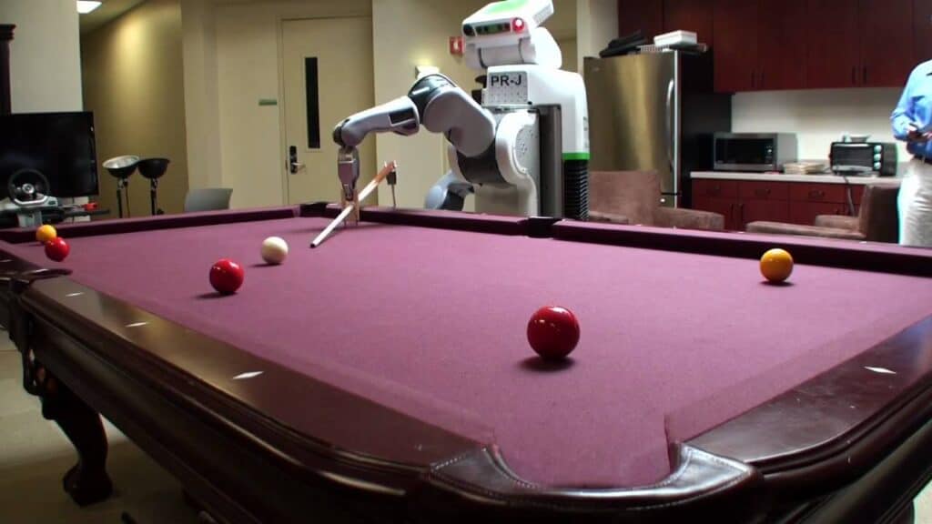 Billiards playing robot
